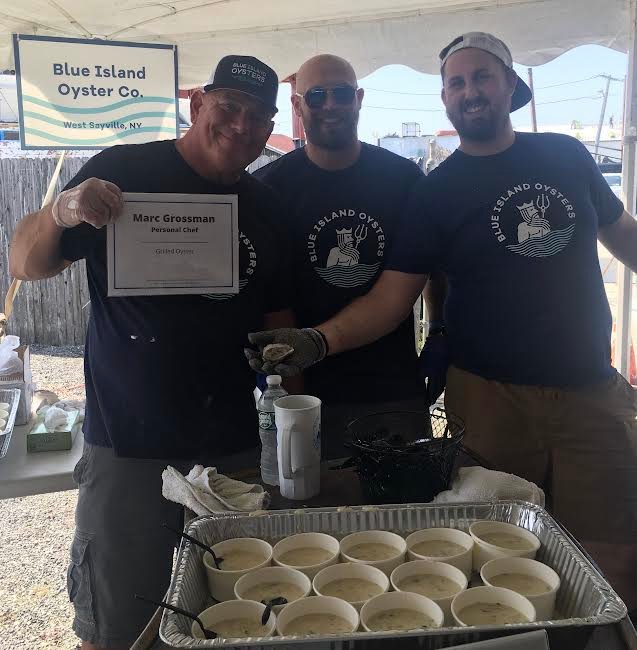 Personal chef Marc Grossman and his team serving up the best New England clam chowder. 